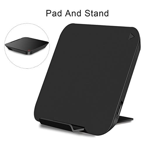 Wireless Charger Pad,Thortech Fast Wireless 2 In 1 Android Charging Stand for Samsung Galaxy S9/S9+/S8/S8 Plus/S7/S6 Edge,Note 8/7,Standard Charge for Apple,iPhone X /8/ 8 Plus(All Qi-Enabled Devices)