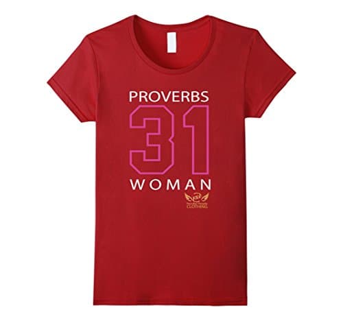 Women's Proverbs 31 Woman Medium Cranberry
