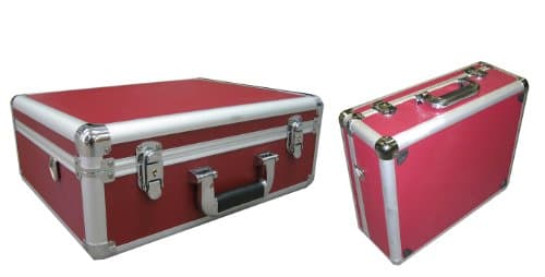 Red Aluminum Camera Case also for Tools and small Equipments With Foam Ship to Canada and USA
