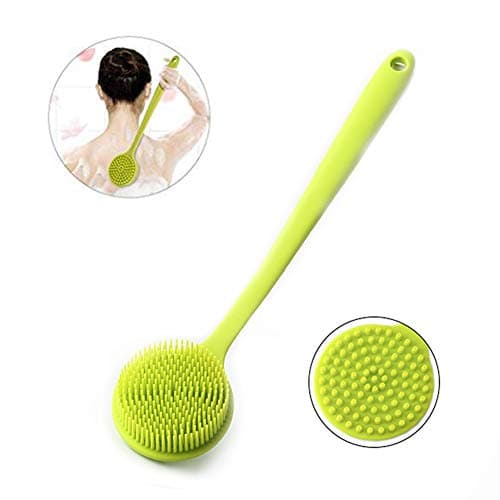 Bath Body Brush with Long Handle Shower Back Brush Soft Silicone Bristles Bath Massage Back Scrubber Remove Dead Skin