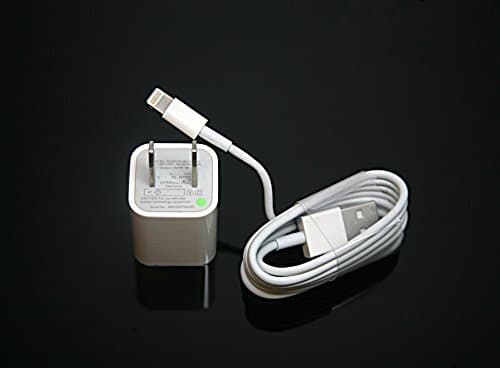 3 Foot Charging Cable with wall adapter for Iphone 5/5s/5c/6/6s/7/7s plus (White)