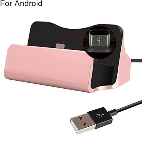 PTpodsm Car Cell Phone Holder,Portable Type C Sync USB Charging Dock Station Charger Stand for iPhone Android,for Car Live Stream Desk Bed