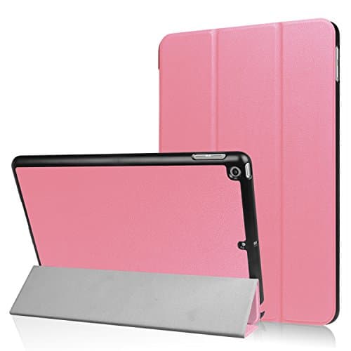 iPad 9.7 2017 case, Ceavis New iPad 9.7 Inch 2017 Case Slim Leather Stand Folio Case for Apple iPad 9.7 (2017 MARCH Released) Tablet Case (iPad 9.7 2017, Pink)