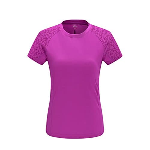 Chicside Women's Solid color Leisure time Set head Tee Shirt Amaranth US 2