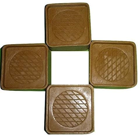 abujee Multi-Purpose 4 Pieces Round Plastic Legs, Foot and Stand Wood and Steel Furniture (Multicolour, 5.5 x 5.5 x 2 Inches)