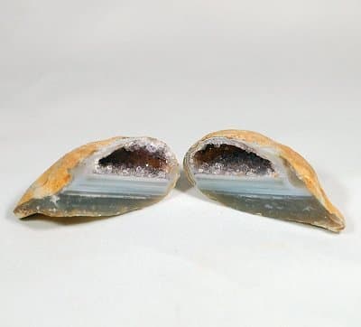 Geode agate ( pair ) amethyst with natural stone couple agate [ 7 ]
