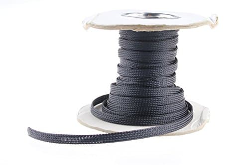 25 Ft 3/8" Expandable Wire Cable Black Sleeving Sheathing Loom Braided Tubing US Shipping
