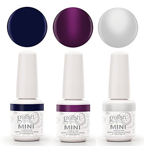 Gelish Mini 3 Bottle Soak Off Solid and Shimmer Gel Nail Polish Collection, 9 mL