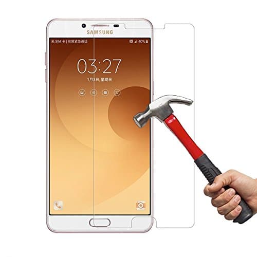 Red Qube Hammer Proof Fiber Tempered Screen Protector with Oleophobic Coating for Samsung Galaxy C9 Pro