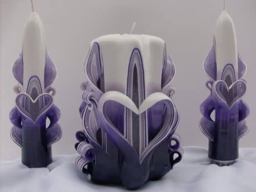 Romantic Heart Candle Set (Purple)