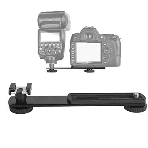 Crazefoto Straight Camera Flash Bracket 1/4"-20 Screw Hot Shoe Mount for Video Lights, Microphone, Monitor and Camera Accessories
