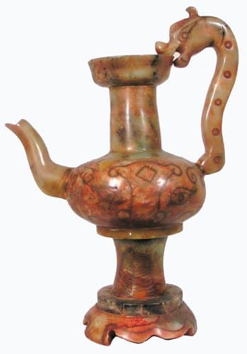 Jade Offering Vessel Dragon Handle