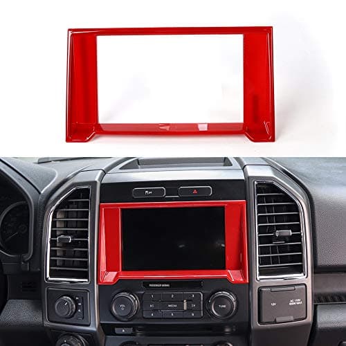 For Ford F150 2015 2016 2017 2018 Red ABS Navigation Navi Decor Cover Frame Sticker Trim