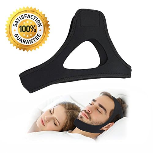Stop Snoring Devices , Comfortable Adjustable Stop Snoring Chin Straps, Best Snoring Solutions for You (Black, Fits Most)