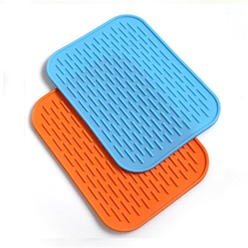 Hot Pads, 2-pack Silicone Pot Holder，Protects Counters &amp; Tables – Spoon Rest, Jar Opener, Trivet Mat, Heat Resistant Hot Pads Perfect Silicone Heat Resistant Insulation Holders for Cooking