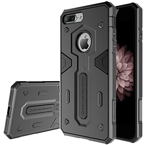 iPhone 8 Plus Case, Nillkin [Defender II] - Black [Drop Protection][Anti-Scratch][Armor Hybrid][Shockproof][Heavy Duty][Slim Fit][Dust Plug] For Apple iPhone 8 Plus