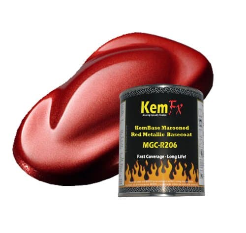 Marooned Red Metallic Basecoat Clearcoat Car Paint Kit