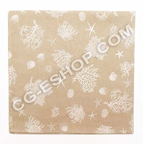 Rectangular Tablecloth Sea Coral 6 People 140 x 180 cm Cream White