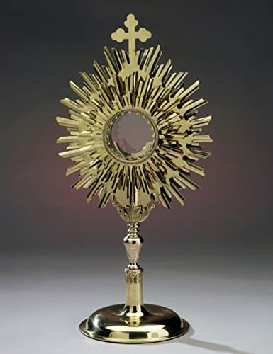 Monstrance H 60 cm, Brass, Gold