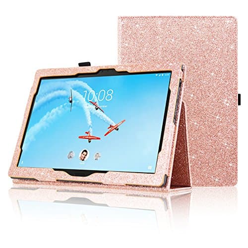 Lenovo Tab 4 10 Plus Case, ACdream Premium PU Folio Leather Tablet Case for Lenovo Tab 4 10 Plus tablet (2017 version) with Auto Wake Sleep Function, Rose Gold of Paris