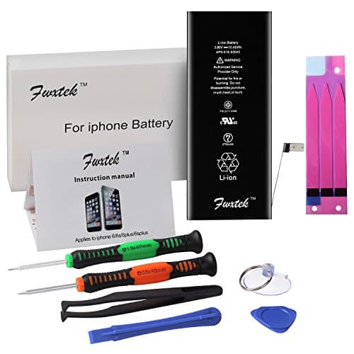 Battery Charger Internal Li-ion Replacement for iP 6S Plus (Not 6S or 6 Plus) with Complete Repair Tools Kit and Instructions by Fwxtek - 1 Year Warranty