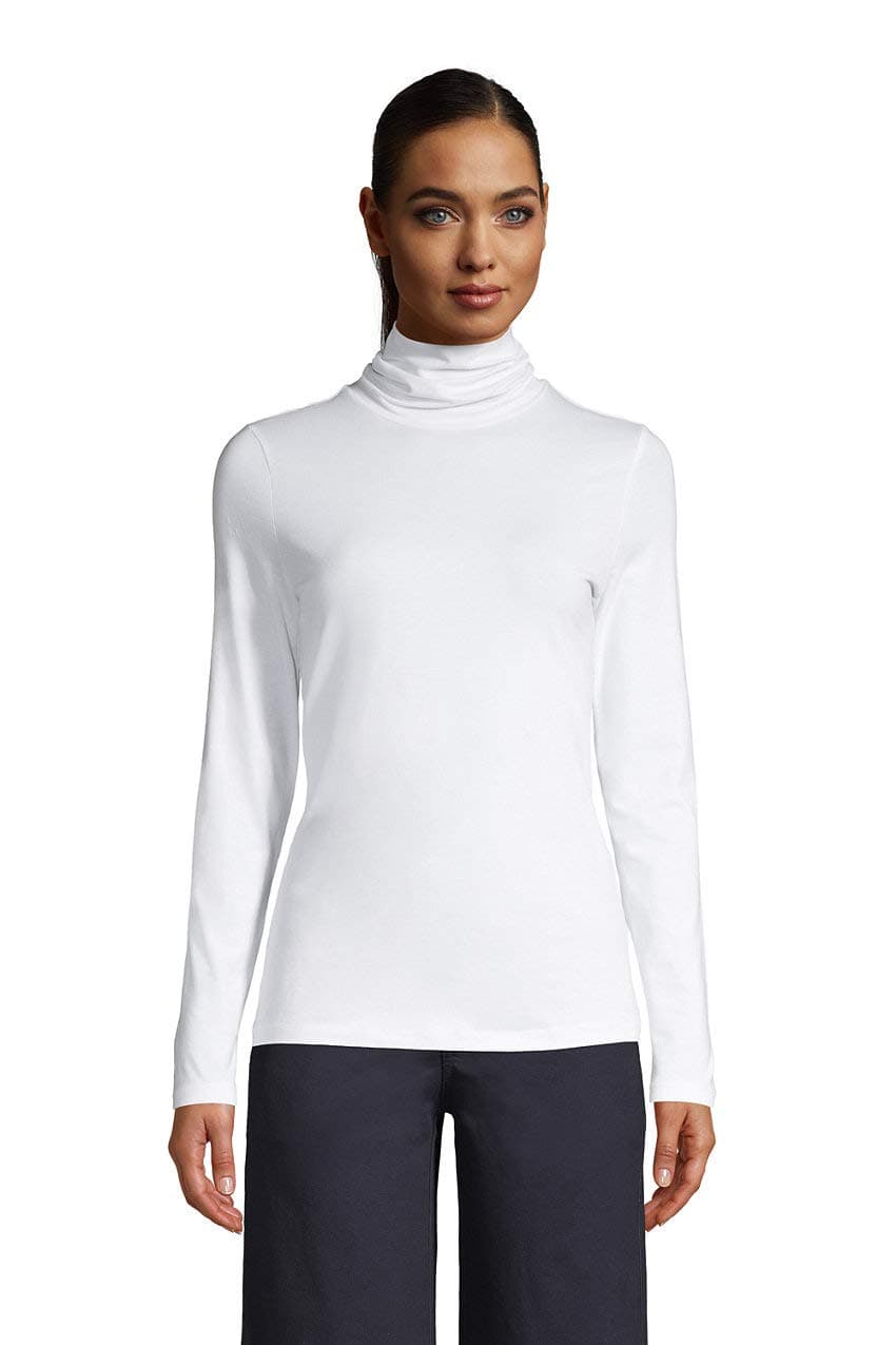 Lands' EndLightweight Jersey Long Sleeve Turtleneck