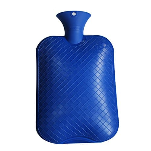 N-E-R Classic Hot/Cold Water Bottle, Ideal for Quick Pain Relief and Comfort, Knitted Grey Bottle Cover Included, 2 Liters