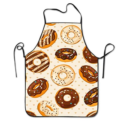 Cais Nduq Chocolates Donuts White Personalized Pattern Gift Apron Novelty Funny Kitchen Apron For Cooking Baking Gardening Pet Grooming Cleaning