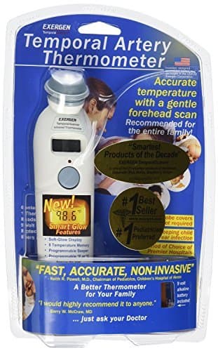 Exergen Temporal Artery Thermometer MODEL# 2000C TAT-2000C Battery 2 Pack by Exergen