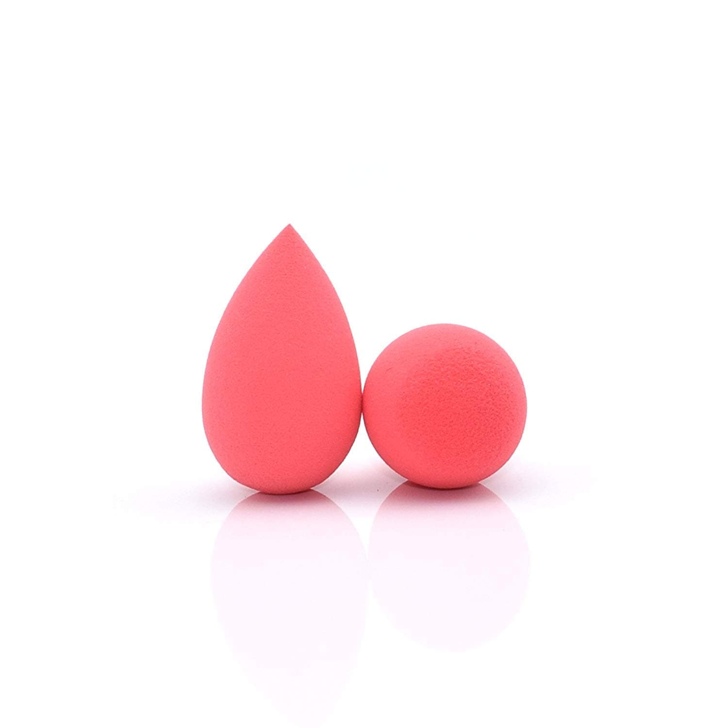 Dolovemk2 Pcs Makeup Sponge Blender,Makeup Blender Sponge Set,Foundation Sponge for Liquid makeup,Handmade Craft,Teardrop Shape,Latex-Free,Salmon