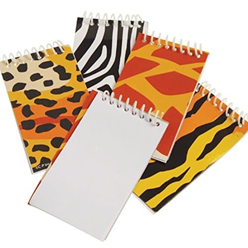 Assorted Safari Jungle Animal Mini Spiral Bound Notebooks