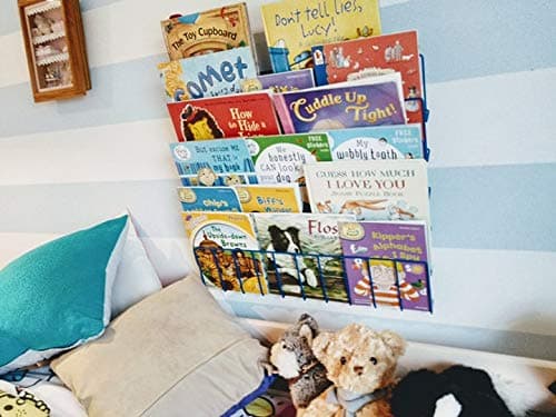 Childrens Wall Bookrack- Square BLUE