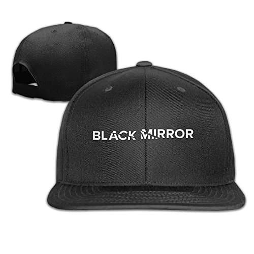 LeaDear Unisex Black Mirror Adjustable Baseball Cap Cotton Snapback Hat Black