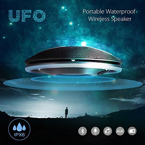 ARVICKA Customized Wireless Portable Bluetooth Speaker, 10W Water Resistant Shower Speaker, Powerful Waterproof Outdoor Speaker with Mic for Sports, Travel, Party, Beach, Camping, Rock Climbing, Black