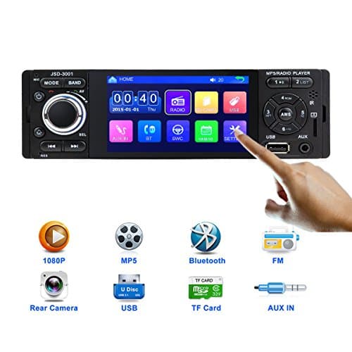 CARED 4.1 inch Touch Screen Car stereo MP5 player,bluetooth Car radio audio,Steering Wheel Control, ,Rear View Camera,MP3/MP4/USB/SD/AUX in,wireless Remote,In Dash Head Unit Digital Receiver