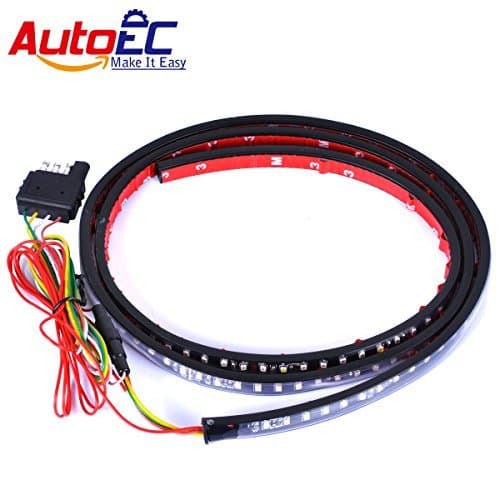 LED Tailgate Light Bar, AutoEC Waterproof 60" Truck Tailgate Light Strip, Turn Signal, Parking, Brake, Reverse Lights, Red/White/Amber for Ford GMC Dodge Toyota Nissan SUV Dodge Ram Chevy Chevrolet