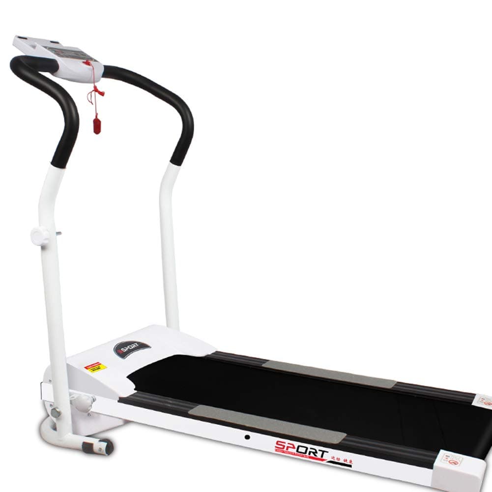 Motorised Electric Treadmill Folding Running Machine Quiet Shock Absorption, Wireless Intelligent Remote Control Start, Digital Control 0.6Ph Motor Up To 6Km / H, Hd Screen, With Heart Rate Test