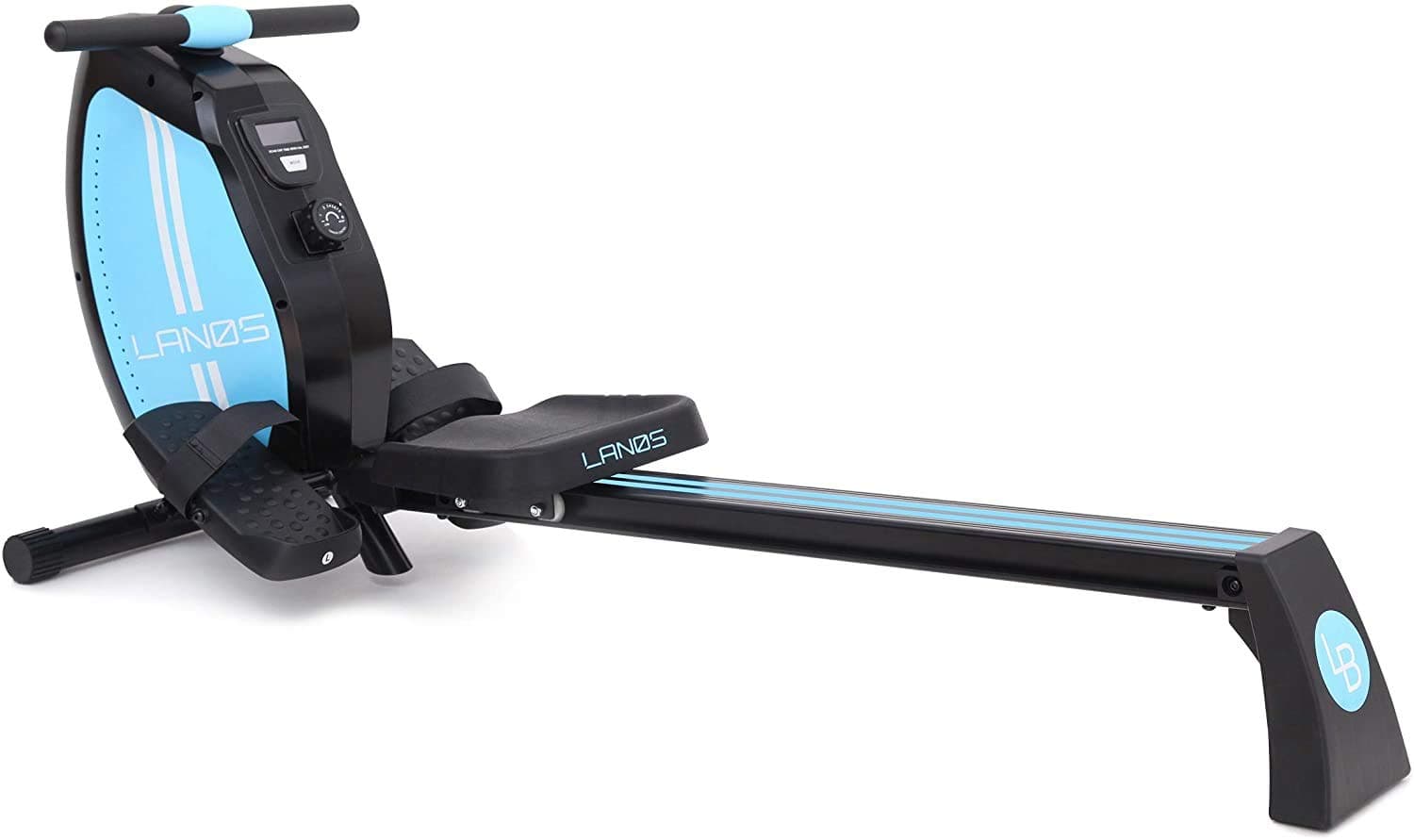 no bland Magnetic Rowing Machine Indoor Folding Rowing Machine with Magnetic Brake System, 8 Stage Resistance Adjustment Fitness Device and LCD Monitor