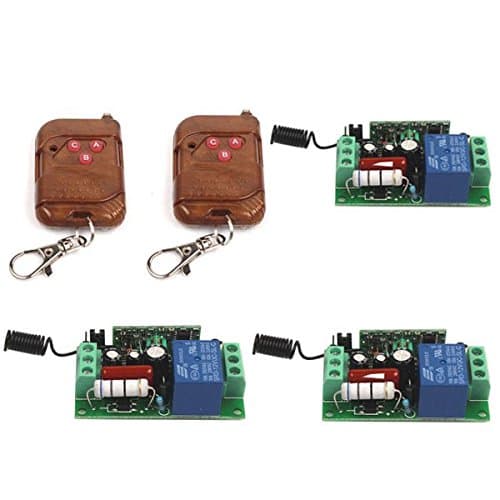 AC 110V 1CH 10A Relay 3 Receiver 2 3-Key RF Wireless Switch System Transmitter (433MHz)