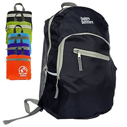 Flash Sale! Best Foldable Ultra Lightweight Packable Backpack 35L (Black Large) For Men and Women Handy Daypack Travel, Camping, Outdoors, Hiking - Sale By Explore Outfitters