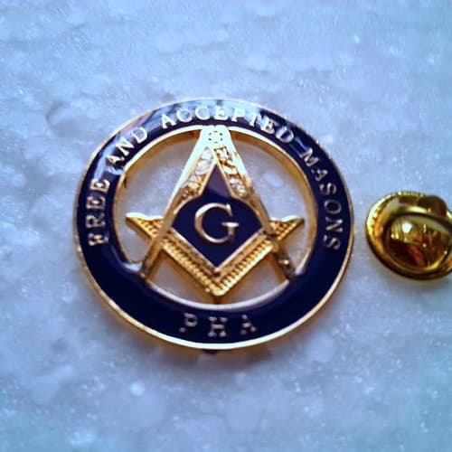 Masonic Master Mason Prince Hall Affiliated Large Lapel Pin
