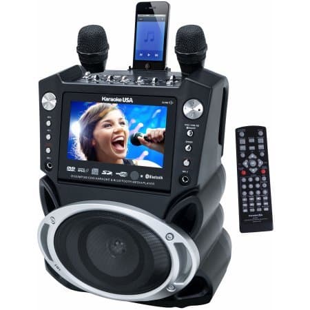DVD/CD+G/MP3+G Bluetooth Karaoke System with 7" TFT Color Screen and Record Function