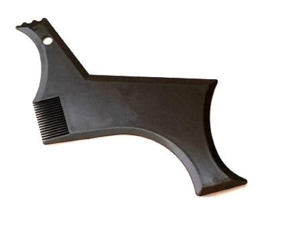Kriva Plastic Beard Guide Shaper Stencil with Comb and Precise Lines Control (Black)