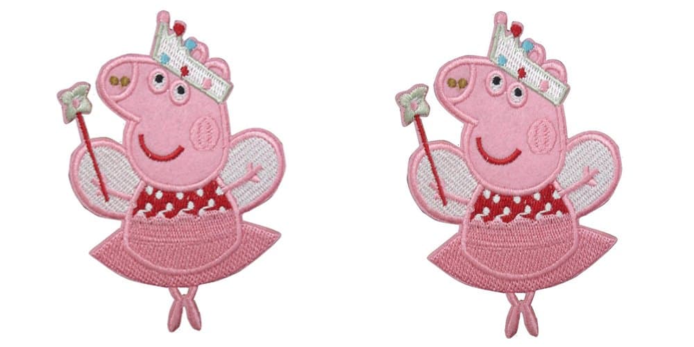 cute pig Embroidered Iron/sew on Patch 2 pcs