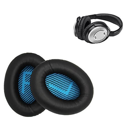 Bose Replacement Ear Pads Kit - Compatible with Quietcomfort 2 / Quiet Comfort 15 / QC 25 / Ae2 / Ae2i / Ae2w / Sound True / Sound Link (BLACK)