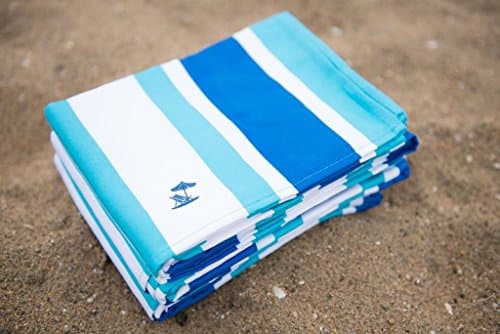 NEW ARRIVAL! Custom Design Beach Towel (Extra Large) Limited Run Classic Blue Stripes. Compact style. Easily fit 2-4 in your beach bag!
