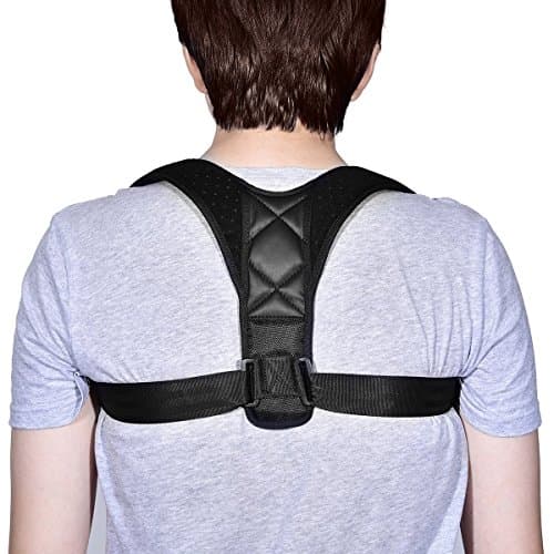 Adjustable Back Posture Corrector BY TIANFEI Comfortable Clavicle Brace for Men &amp; Women Effective Improve Bad Posture Relief Upper Back Pain Hunchback Correction Resistance Band (Black2.0)