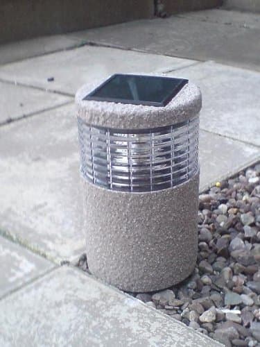 Stone Solar Light Post