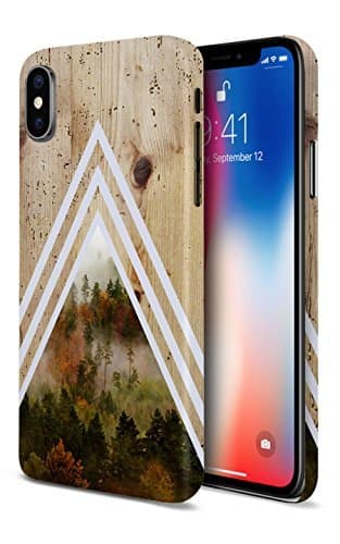iPhone Xs Phone Case - iPhone X Phone Case - Case Escape - Nature Inspired - Wood Design - Impact Resistant - Matte Shell - Phone Case (Dense Forest)