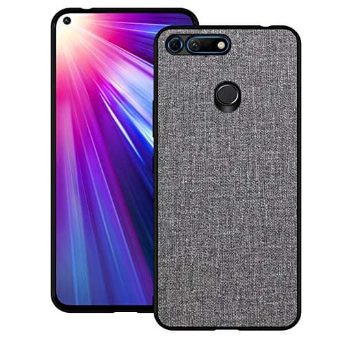 ASDJKL for Honor View 20 Case with Soft Side, Full Coverage Protective Back Cover, PU Fabric Cloth + TPU Protect Case (Color : Gray)